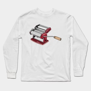 Pasta maker cartoon illustration Long Sleeve T-Shirt